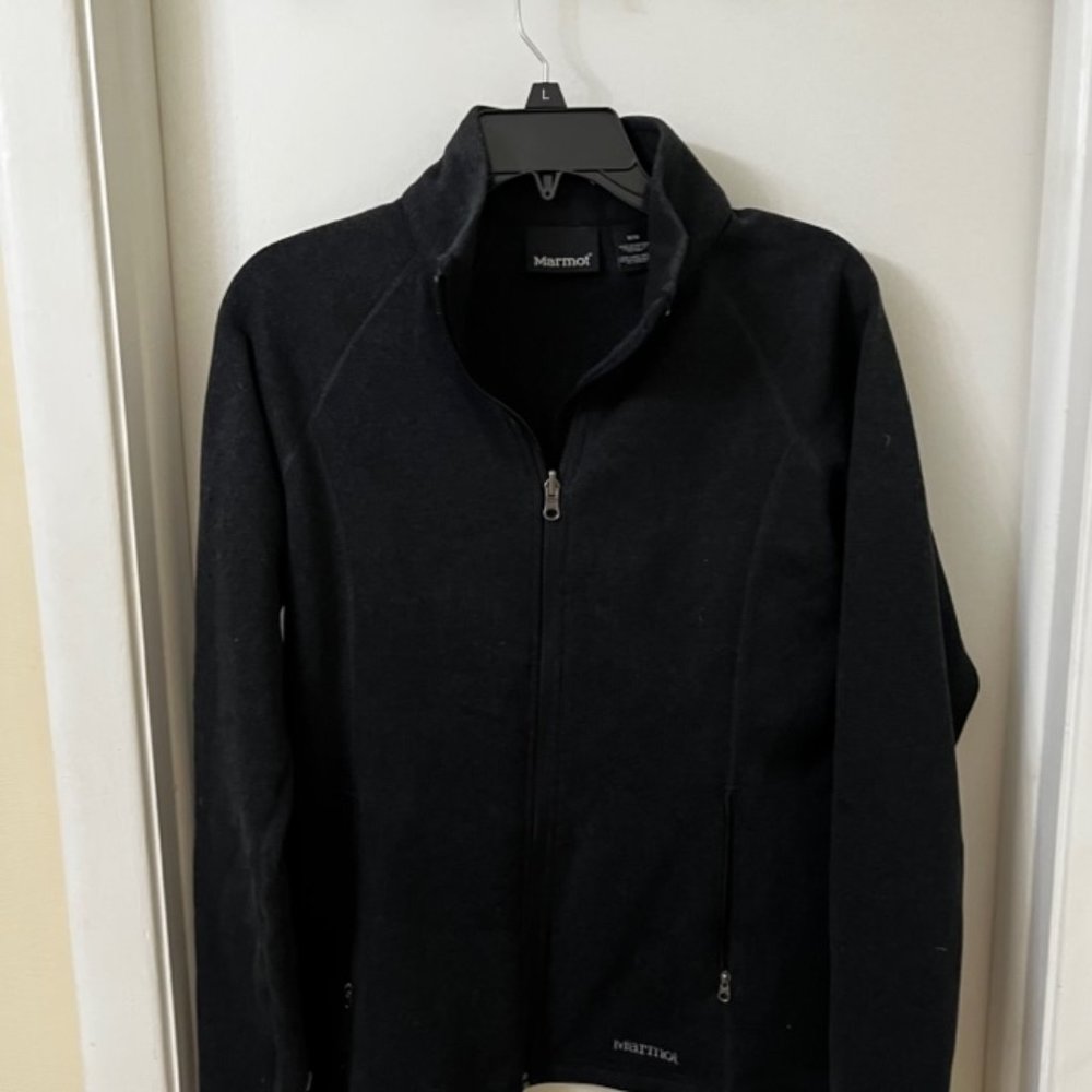 Marmot Women's Black Full Zip Fleece Jacket size medium